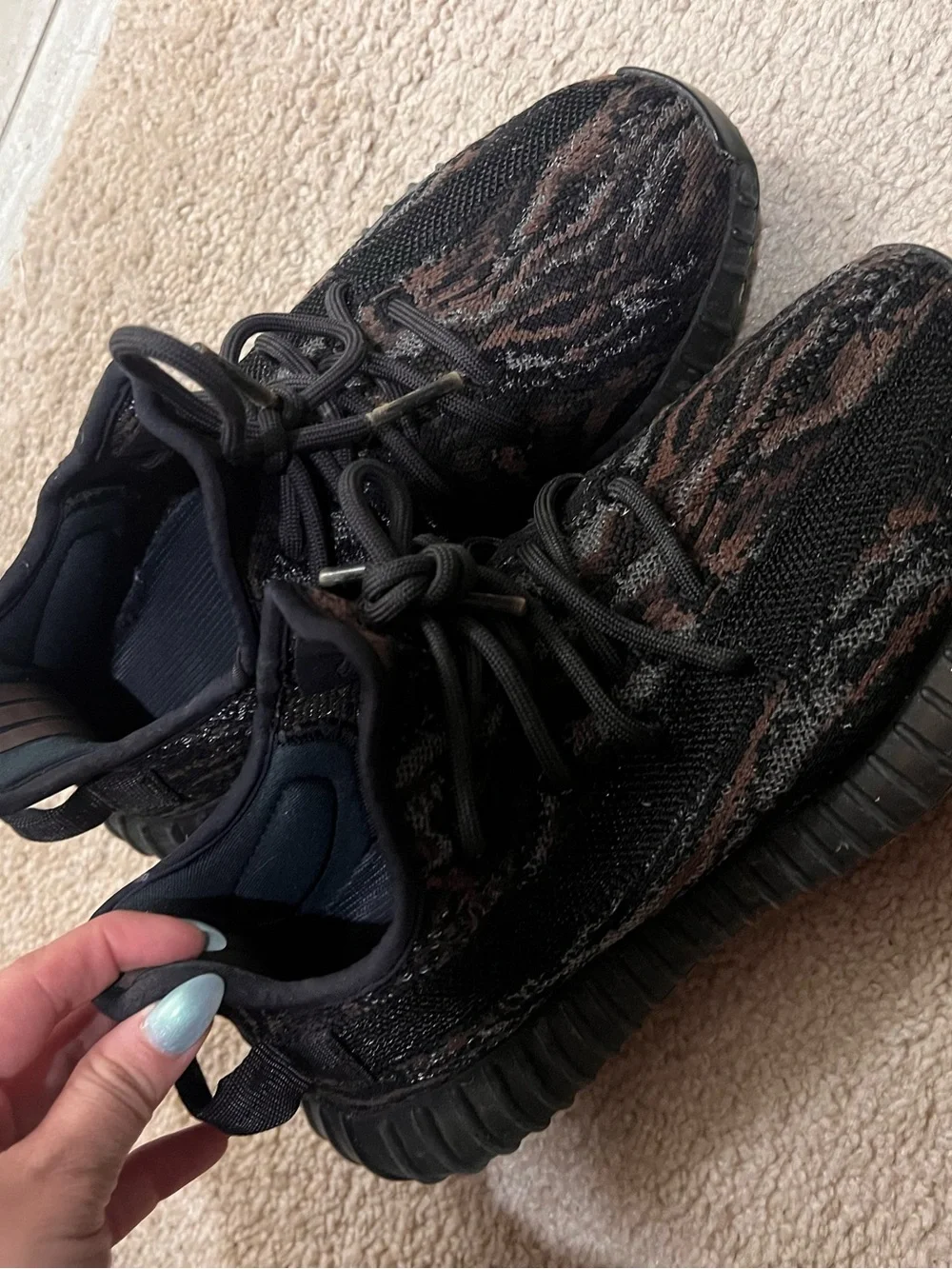 Yeezy Black Knit Low-Top Sneakers